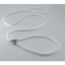 Výstavné vodítko so štipcom ploché biele